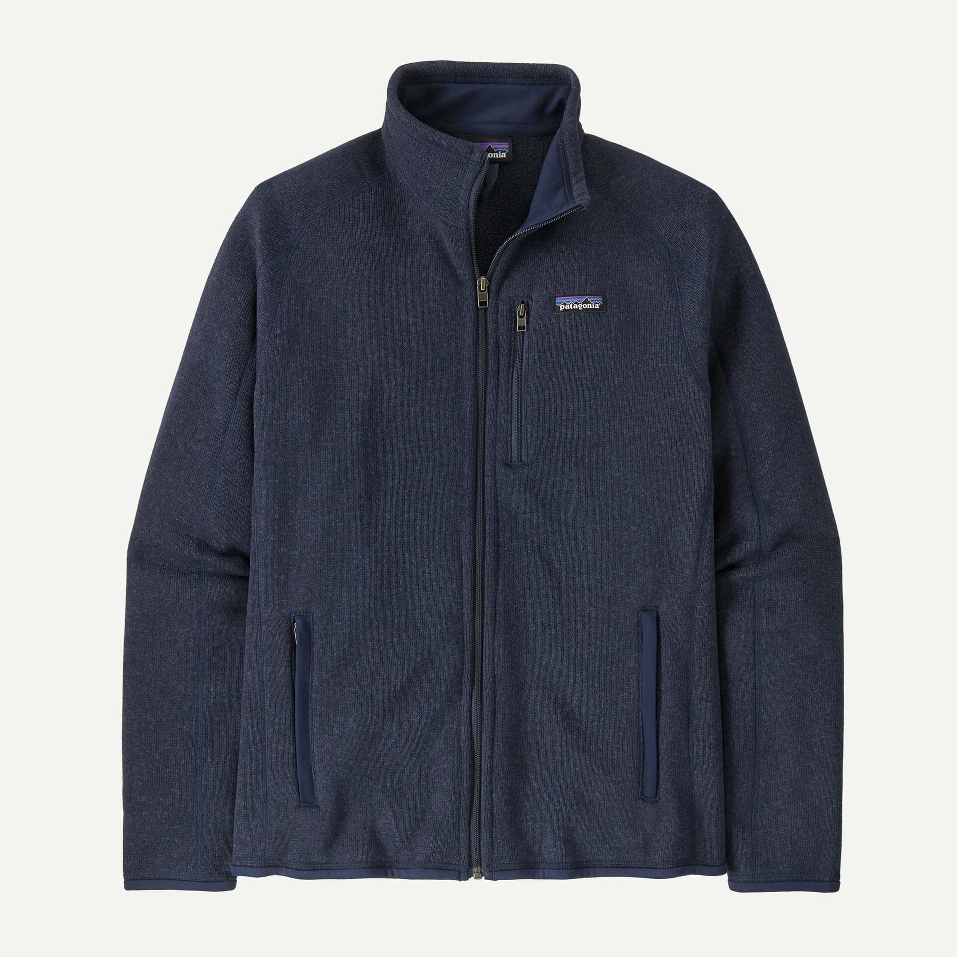 Patagonia Better Sweater Fleece Jacket in stonewash, front view showing full-zip and handwarmer pockets
